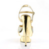 Pleaser ECLIPSE-619G Gold Stiletto Spike Heeled Sandals