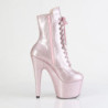 Pleaser ADORE-1020GP Blush Pink Glitter Patent Boots