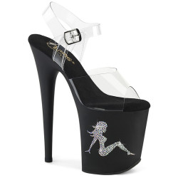 Pleaser FLAMINGO-808TGRS Exotic Pole Dance High Heels
