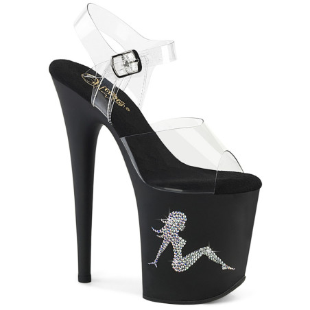 Pleaser FLAMINGO-808TGRS Exotic Pole Dance High Heels