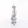Pleaser DELIGHT-641 Silver Ankle Cuff High Heeled Shoes