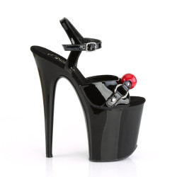 Pleaser FLAMINGO-809GB Black Exotic Pole Dance High Heels