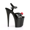 Pleaser FLAMINGO-809GB Black Exotic Pole Dance High Heels
