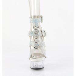 Pleaser DELIGHT-656RS T-Strap Buckle Heeled Sandals