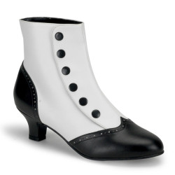 Bordello FLORA-1023 White Black Vegan Women Boots