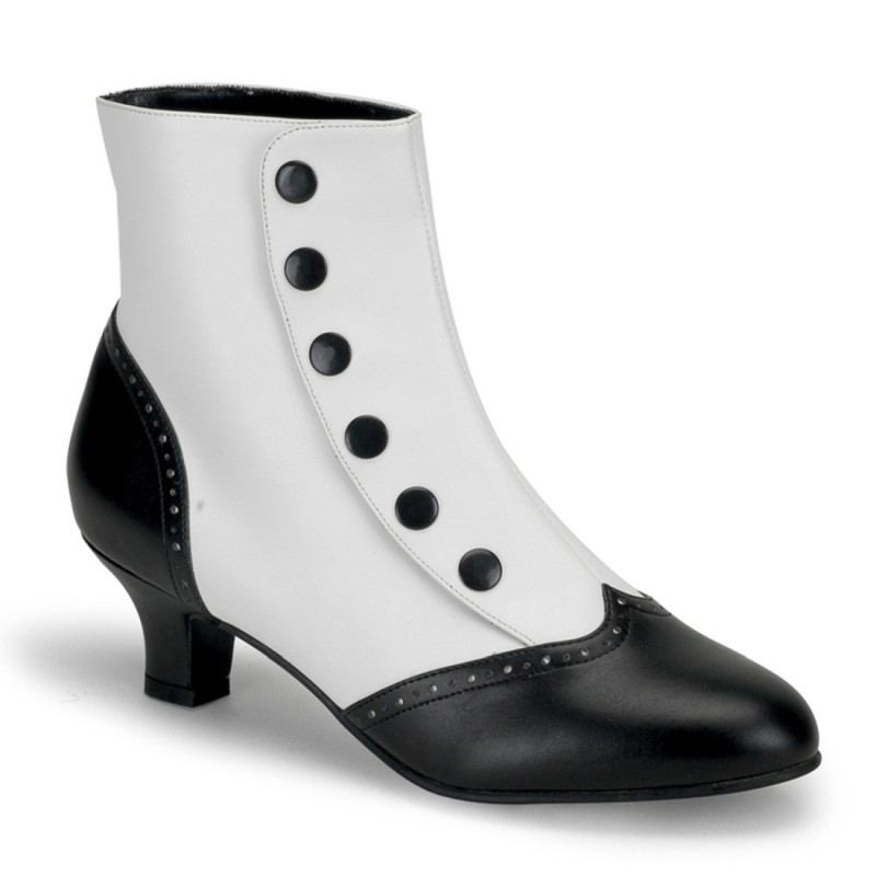 Bordello FLORA-1023 White Black Vegan Women Boots Bordello FLORA-1023 White Black Vegan Women Boots