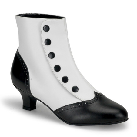 Bordello FLORA-1023 White Black Vegan Women Boots