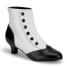 Bordello FLORA-1023 White Black Vegan Women Boots