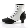 Bordello FLORA-1023 White Black Vegan Women Boots