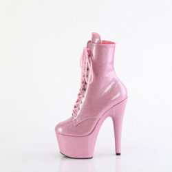 Pleaser ADORE-1020GP Rose Glitter Patent Ankle Boots