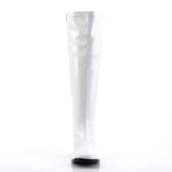 Funtasma GOGO-300WC White Patent Gogo Wide Calf Boots