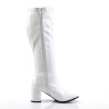 Funtasma GOGO-300WC White Patent Gogo Wide Calf Boots