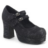 Demonia GOTHIKA-09 Black Lace Punk Lolita Platform Pumps