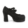 Demonia GOTHIKA-09 Black Lace Punk Lolita Platform Pumps