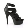 Pleaser JUBILANT-15 Black Stiletto Heeled D'Orsay Sandals
