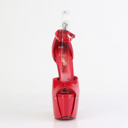 Pleaser JUBILANT-15 Red Stiletto Heeled D'Orsay Sandals