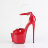 Pleaser JUBILANT-15 Red Stiletto Heeled D'Orsay Sandals