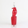 Pleaser JUBILANT-15 Red Stiletto Heeled D'Orsay Sandals