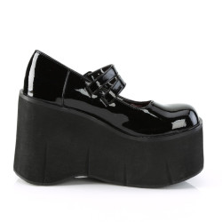 Demonia KERA-08 Black Patent Maryjane Platform Boots