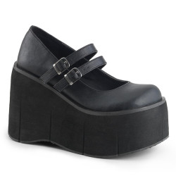 Demonia KERA-08 Black Vegan Maryjane Platform Boots