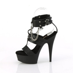 Pleaser DELIGHT-661 T-Strap Ankle Strap High Heels