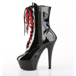 Pleaser KISS-1020-1 Black High Heeled Ankle Boots