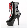 Pleaser KISS-1020-1 Black High Heeled Ankle Boots