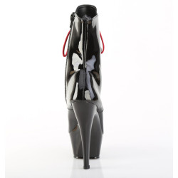 Pleaser KISS-1020-1 Black High Heeled Ankle Boots