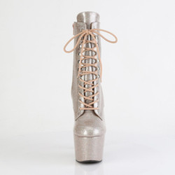Pleaser ADORE-1020GP Champagne Glitter Patent Boots
