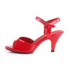 Fabulicious BELLE-309 Red Patent Low Heeled Sandals