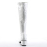 Funtasma RETRO-300 White Patent Chunky Heel 70s Boots