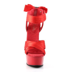 Pleaser DELIGHT-668 Red Bow High Heels Platform Women