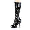 Pleaser SEDUCE-2000 Black Patent Stiletto Heeled Boots