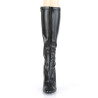 Pleaser SEDUCE-2000 Black Vegan Stiletto Heeled Boots