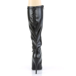Pleaser SEDUCE-2000 Black Vegan Stiletto Heeled Boots