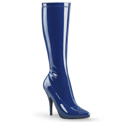 Pleaser SEDUCE-2000 Blue Patent Stiletto Heeled Boots