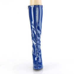 Pleaser SEDUCE-2000 Blue Patent Stiletto Heeled Boots