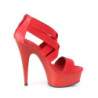 Pleaser DELIGHT-669 Red Vegan Leather Sale Women