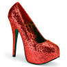 Pleaser Pink Label TEEZE-06GW Red Glitter Sale Women