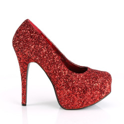 Pleaser Pink Label TEEZE-06GW Red Glitter Sale Women