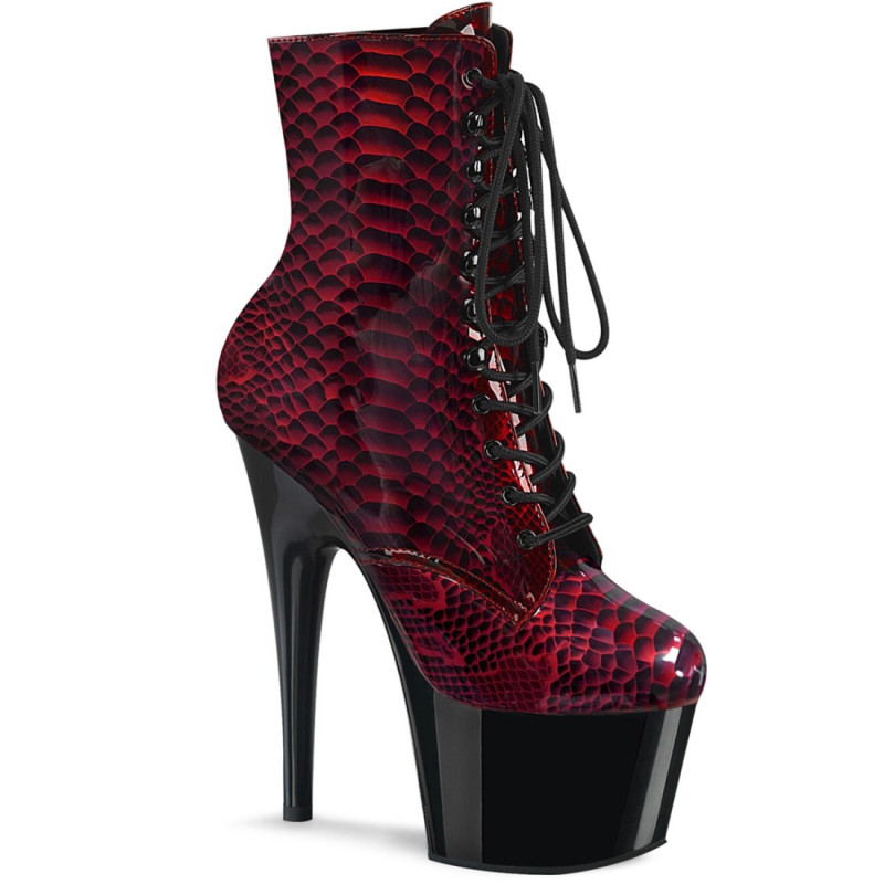 Pleaser ADORE-1020SP Red Snake Print Patent Black Sale Pleaser ADORE-1020SP Red Snake Print Patent Black Sale