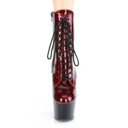 Pleaser ADORE-1020SP Red Snake Print Patent Black Sale