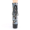 Pleaser ADORE-1020SP Silver Hologram Snake Print Black