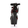 Pleaser DELIGHT-678LC Red Corset Lacing Heeled Shoes