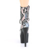 Pleaser ADORE-1020SP Silver Hologram Snake Print Black