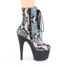 Pleaser ADORE-1020SP Silver Hologram Snake Print Black