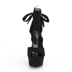 Pleaser DELIGHT-679 Black Ankle Wrap High Heels Shoes