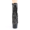 Pleaser ADORE-1020SPLAT Black Velvet Silver Hologram