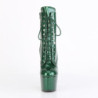 Pleaser ADORE-1020GP Green Glitter Patent Ankle Boots