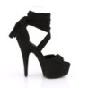 Pleaser DELIGHT-679 Black Ankle Wrap High Heels Shoes